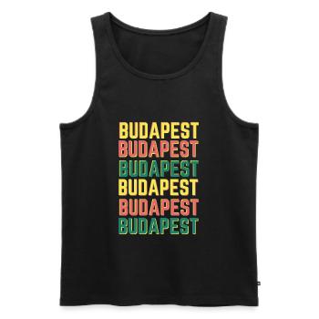 Budapest Ungarn - Männer Premium Bio Tank Top - Schwarz - Vorne - AI Model Male 178 light (178cm)
