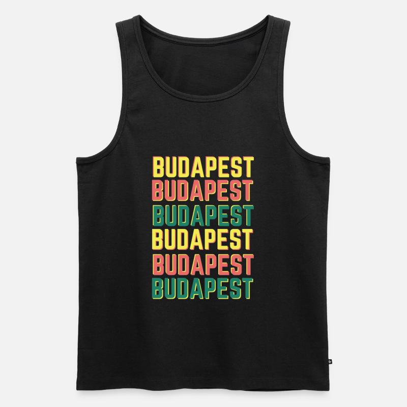 Budapest Ungarn - Männer Premium Bio Tank Top - Schwarz