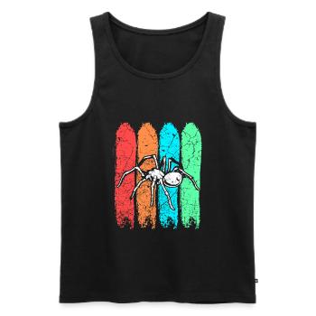 Spinne - Männer Premium Bio Tank Top - Schwarz - Vorne - AI Model Male 178 light (178cm)