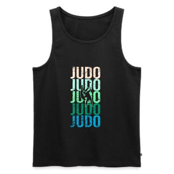judo - Débardeur bio Premium Homme - noir - Devant - Michal (187cm)