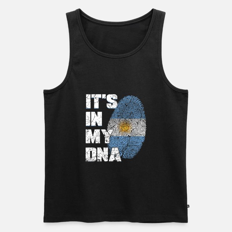 ADN drapeau argentin Argentine - Débardeur bio Premium Homme - noir