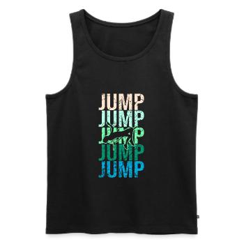 Hochsprung Leichtathletik - Männer Premium Bio Tank Top - Schwarz - Vorne - Michal (187cm)