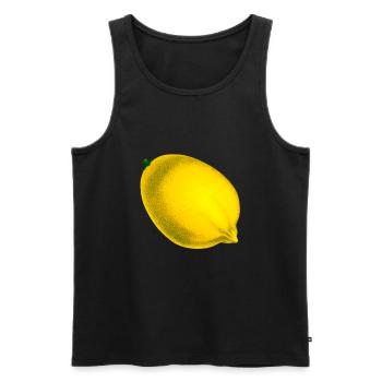 lemon - Men's Premium Organic Tank Top - black - Front - AI Model Male 178 light (178cm)