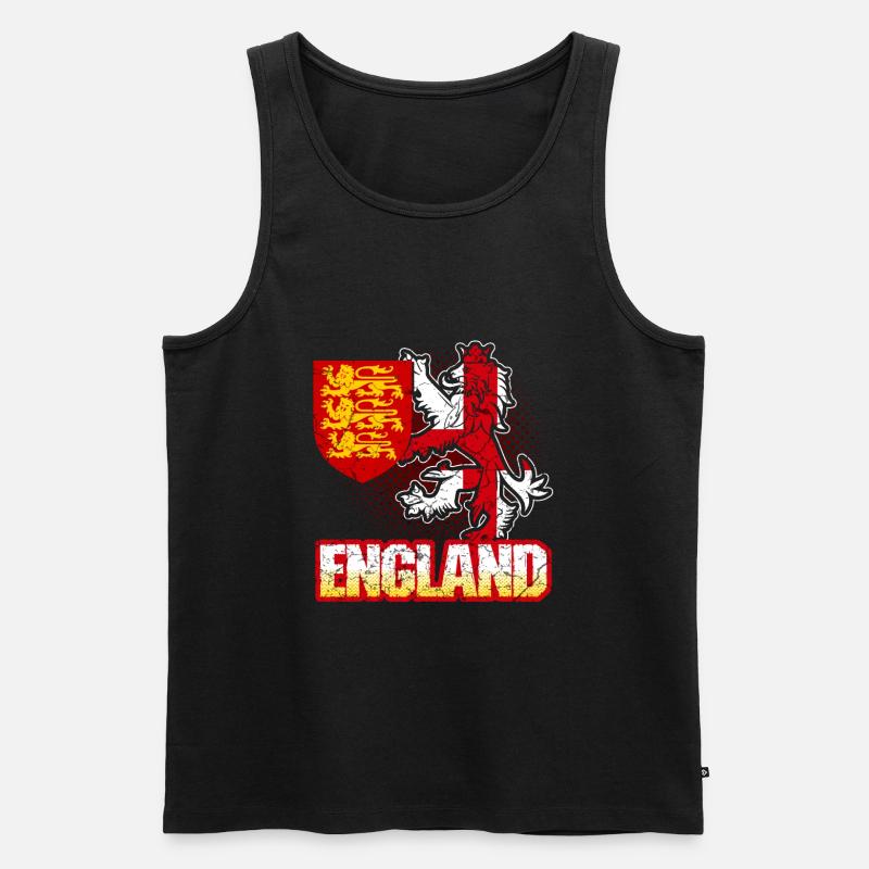 England Wappen - Männer Premium Bio Tank Top - Schwarz