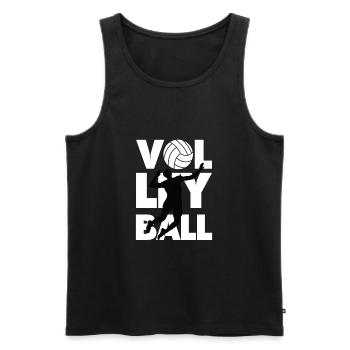 volleyball - Men's Premium Organic Tank Top - black - Front - Michal (187cm)