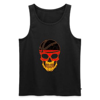 Basketball Allemagne Crâne - Débardeur bio Premium Homme - noir - Devant - Michal (187cm)