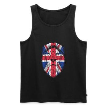 UK Royaume-Uni drapeau de Grande-Bretagne - Débardeur bio Premium Homme - noir - Devant - Michal (187cm)
