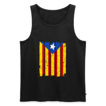 Catalonia flag - Men's Premium Organic Tank Top - black - Front - Michal (187cm)