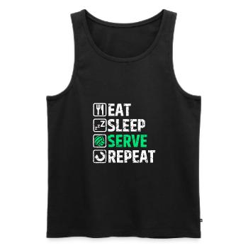 volleyball - Men's Premium Organic Tank Top - black - Front - Michal (187cm)