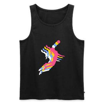 Volleyball Beachvolleyball - Männer Premium Bio Tank Top - Schwarz - Vorne - AI Model Male 178 light (178cm)