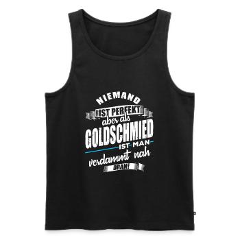 Goldschmied - Männer Premium Bio Tank Top - Schwarz - Vorne - Michal (187cm)