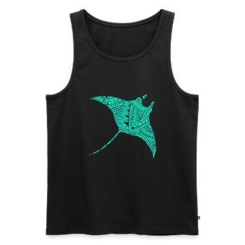 manta - Men's Premium Organic Tank Top - black - Front - Michal (187cm)