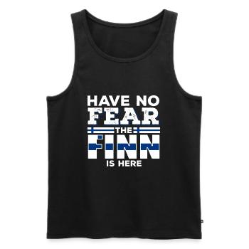 Keine Angst, der Finne ist hier. - Männer Premium Bio Tank Top - Schwarz - Vorne - AI Model Male 178 light (178cm)