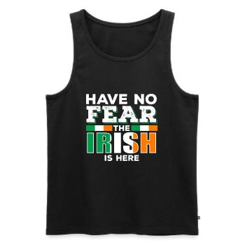 Irish Ireland - Men's Premium Organic Tank Top - black - Front - AI Model Male 178 light (178cm)