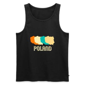 Polen Polska - Männer Premium Bio Tank Top - Schwarz - Vorne - AI Model Male 178 light (178cm)