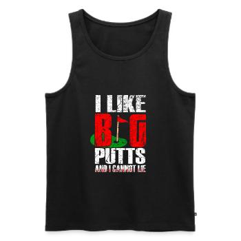Funny golfer saying - Men's Premium Organic Tank Top - black - Front - Michal (187cm)