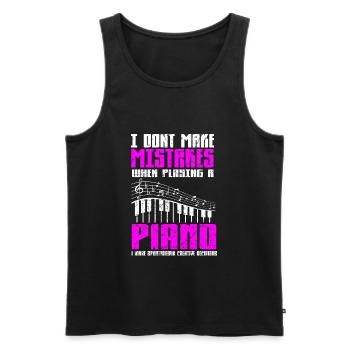 Kreativer Pianist - Kreative Pianistin - Lustig - Männer Premium Bio Tank Top - Schwarz - Vorne - Michal (187cm)