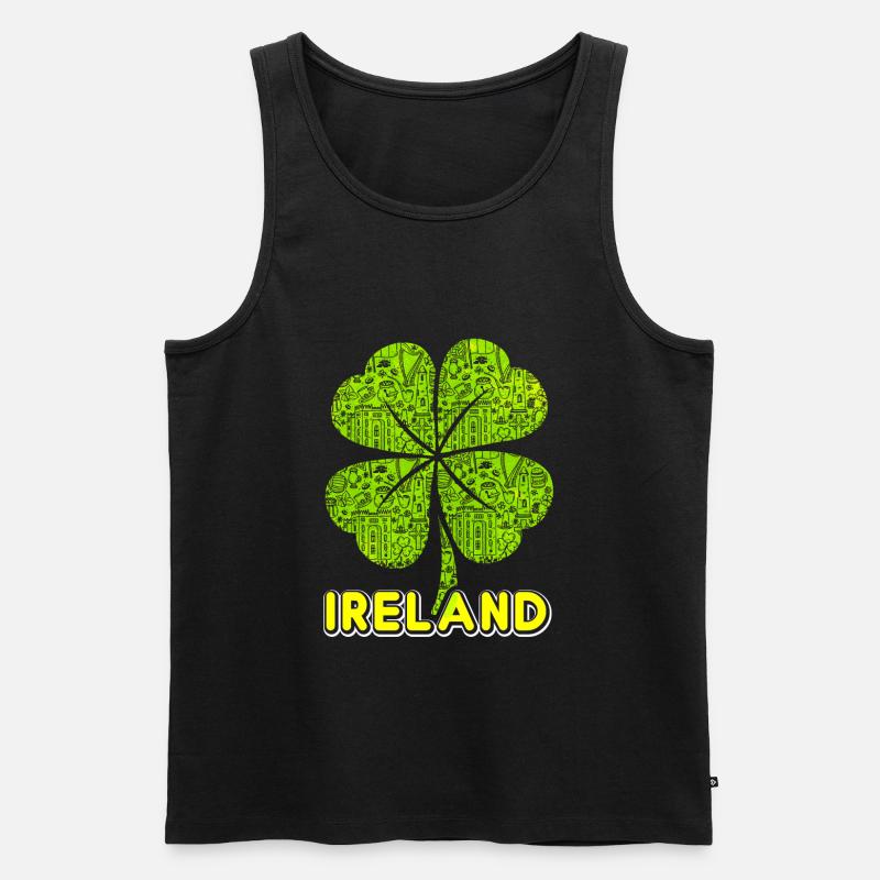 Irland - Männer Premium Bio Tank Top - Schwarz