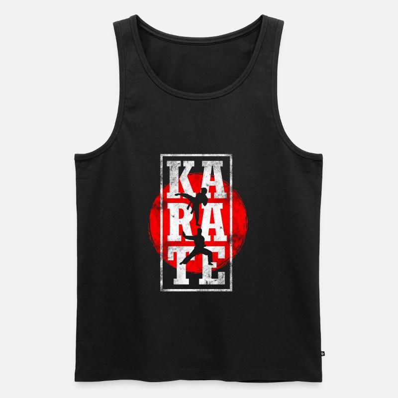 Karate - Männer Premium Bio Tank Top - Schwarz