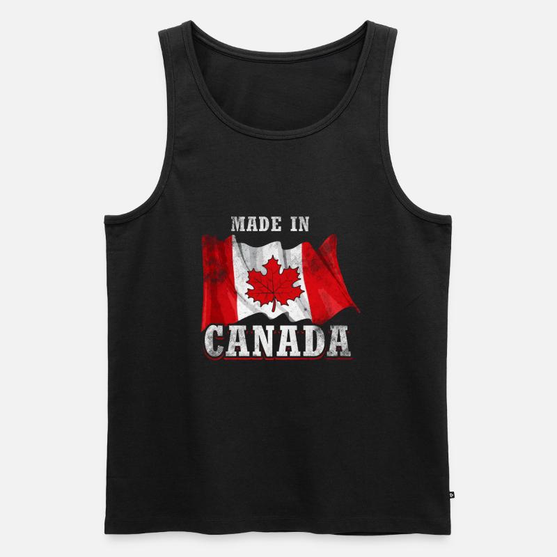 Made in Canada - Männer Premium Bio Tank Top - Schwarz
