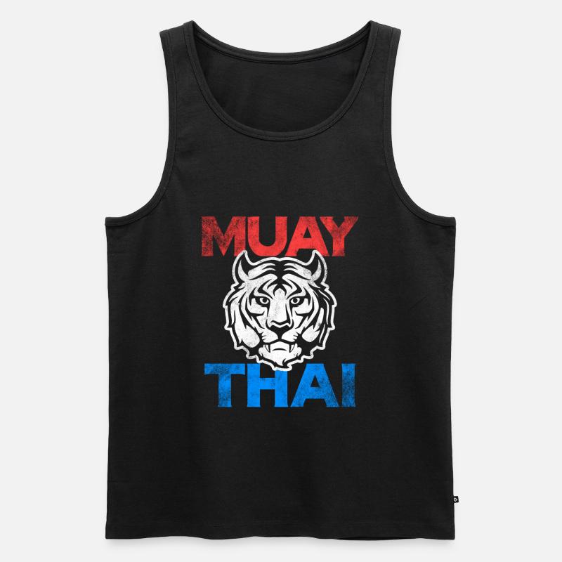 Muay Thai - Männer Premium Bio Tank Top - Schwarz