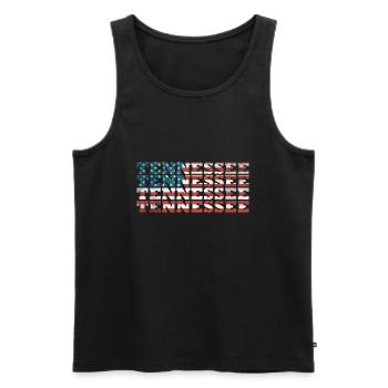 Tennessee USA - Männer Premium Bio Tank Top - Schwarz - Vorne - Michal (187cm)