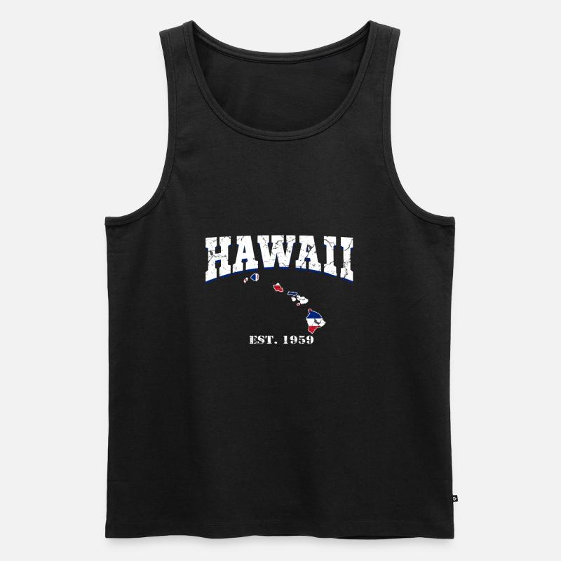 Hawaii - Männer Premium Bio Tank Top - Schwarz