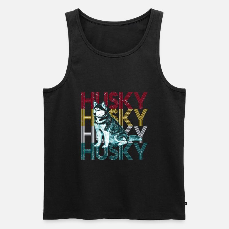 Husky - Männer Premium Bio Tank Top - Schwarz