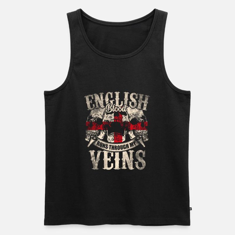 England Engländer - Männer Premium Bio Tank Top - Schwarz