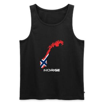 Norwegen - Männer Premium Bio Tank Top - Schwarz - Vorne - AI Model Male 178 light (178cm)