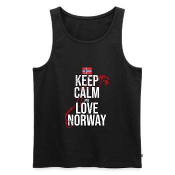 I love norway - Men's Premium Organic Tank Top - black - Front - Michal (187cm)