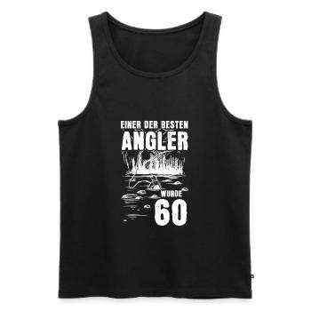 Einer Der Besten Angler Wurde 60 60. Geburtstag - Männer Premium Bio Tank Top - Schwarz - Vorne - Michal (187cm)