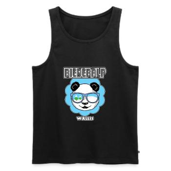 Panda Bear Riederalp Valais Apres Ski - Débardeur bio Premium Homme - noir - Devant - Michal (187cm)