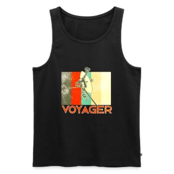 Voyager Raumsonde - Männer Premium Bio Tank Top - Schwarz - Vorne - AI Model Male 178 light (178cm)