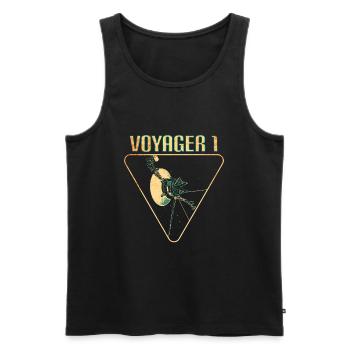 Voyager 1 Space Probe - Men's Premium Organic Tank Top - black - Front - AI Model Male 178 light (178cm)