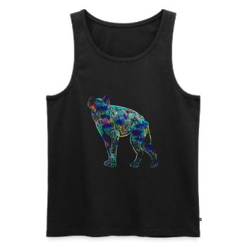 Hyène - Débardeur bio Premium Homme - noir - Devant - Michal (187cm)