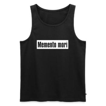 Memento Mori I Geschenkidee Sterblichkeit Zitat - Männer Premium Bio Tank Top - Schwarz - Vorne - AI Model Male 178 light (178cm)