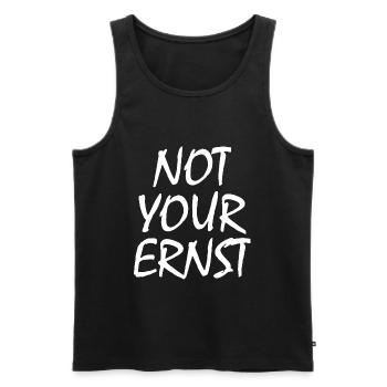 Not your ernst - Männer Premium Bio Tank Top - Schwarz - Vorne - AI Model Male 178 light (178cm)
