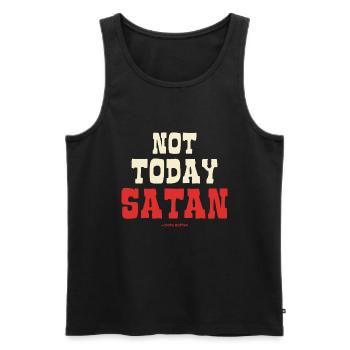 Not today, Satan - Men's Premium Organic Tank Top - black - Front - AI Model Male 178 light (178cm)