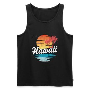 Hawaï - Débardeur bio Premium Homme - noir - Devant - Michal (187cm)