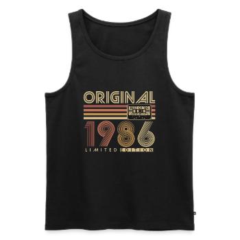 1986 Vintage Vintage Rétro Cadeau d’anniversaire - Débardeur bio Premium Homme - noir - Devant - Michal (187cm)