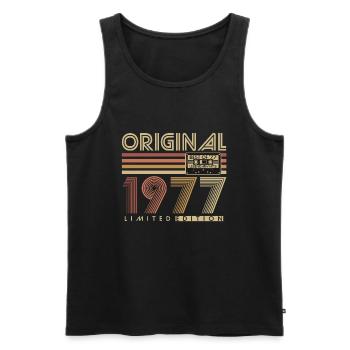 1977 Vintage Vintage Rétro Cadeau d’anniversaire - Débardeur bio Premium Homme - noir - Devant - Michal (187cm)
