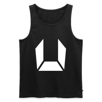 Letter U Gamer - Men's Premium Organic Tank Top - black - Front - AI Model Male 178 light (178cm)
