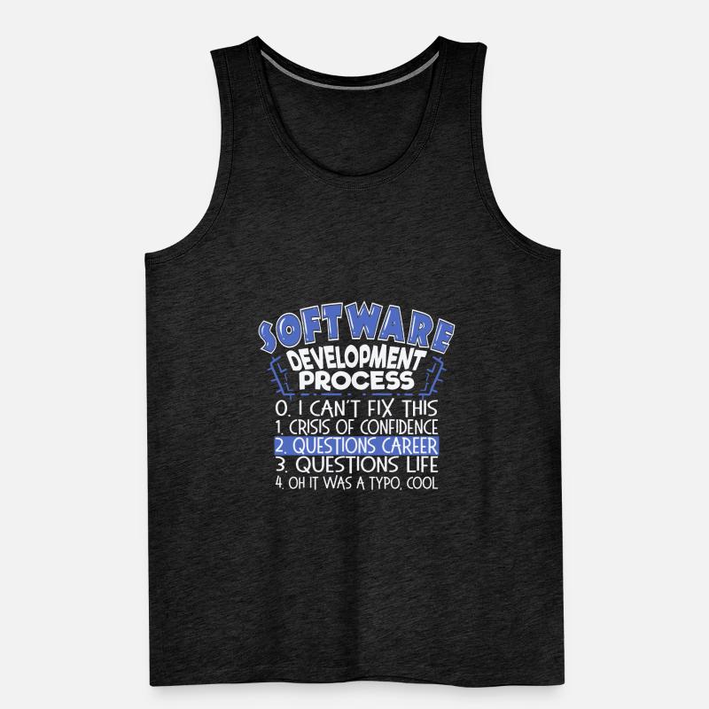 Software Developer Sayings Funny Computer Nerd Men's Premium Organic Tank Top