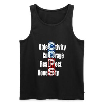 Support Cops Polizei Polizist Unterstützer - Männer Premium Bio Tank Top - Schwarz - Vorne - AI Model Male 178 light (178cm)