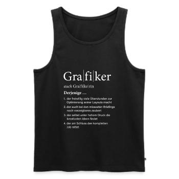 Grafiker Grafik Design Designerin Geschenkidee - Männer Premium Bio Tank Top - Schwarz - Vorne - Michal (187cm)