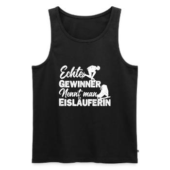Eisläuferin Eislaufen Eiskunstläuferin Spruch - Männer Premium Bio Tank Top - Schwarz - Vorne - Michal (187cm)