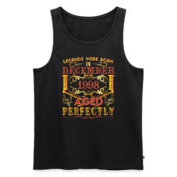 December 1998 - birthday 1998 legends were born. - Men's Premium Organic Tank Top - black - Front - Michal (187cm)