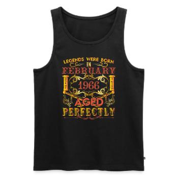 February 1966 - birthday 1966 legends were born. - Men's Premium Organic Tank Top - black - Front - Michal (187cm)