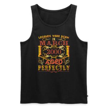 March 2000 - birthday 2000 legends were born. - Men's Premium Organic Tank Top - black - Front - Michal (187cm)